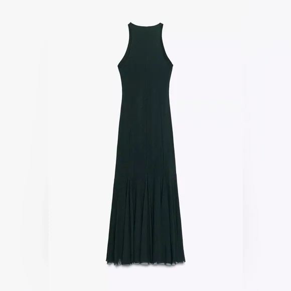ZARA LONG TULLE GODET DRESS - Picture 6 of 7